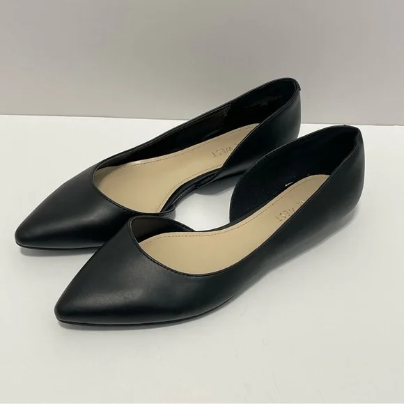 Nine West Saige d'Orsay Women’s Black Ballet Flats Size Size 7.5 Pointed Toe - Picture 2 of 15